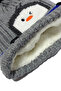 3-6 Years Old Penguin Figured Knitted Children's Scarf, Fleece Inside, Knitted Children's Scarf, Beanie and Gloves 3-Piece Set - 4