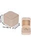 Velvet Ring Box for Jewellery - Wedding Proposal Engagement (Beige) - 2