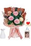 3 Real Roses Eternal Preserved Bouquet - Handcrafted Small Floral Arrangement (Pink)