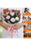 3 Real Roses Eternal Preserved Bouquet - Handcrafted Small Floral Arrangement (Pink) - 7