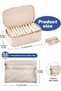 Jewelry Box with 12 Velvet Pouches Travel Leather Jewelry Case for Girls (Beige) - 2