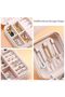 Simple Earrings Plate Jewelry Box - Portable Mini PU Leather Jewellery Organizer - 3