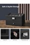 20-Slot Watch Box with Glass Lid & Lock (Black PU Leather) - 4