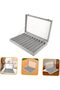 Necklace & Bracelet Jewelry Organizer Display Box (Grey) - 3