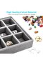 4 Pcs Stackable Velvet Jewelry Tray Organizer Drawer Inserts (Grey) - 5
