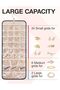 Hanging Jewelry Organizer Storage Roll – Double-Sided with Metal Hooks, Black - 6