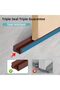 Door Draft Stopper, 100 cm Cuttable Under Door Draft Blocker (Brown) - 6
