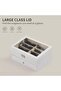 Leather 16-Piece Eyeglasses & Sunglass Display Case Organizer (White, AW-151) - 5