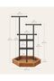 Jewelry Holder, Jewelry Organizer, 4 Independent Zones, Metal Frame, Black and Caramel Brow - 5