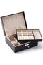 Jewelry Box Organizer for Women Girls, 2-Layer PU Leather Travel Jewelry Case - Black