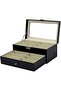 12-Slot PU Leather Eyeglass & Sunglass Storage Case with Lock - 2