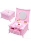 Kids Musical Jewelry Box with Ballerina and Mini Mirror (Pink)