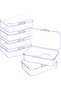 6 Pieces Small Clear Plastic Bead Storage Container Boxes (3.27 x 2.13 x 1.02 in)