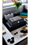 Black Leather Sunglass Organizer - 8-Slot Eyewear Display Case and Storage Box - 3