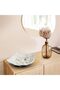 Valet Tray Desktop Storage Organizer - PU Leather Reversible Key Holder Bowl (Black/White) - 7