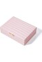 Women's Jewelry Box Storage, Pink PU Leather Multi-Compartment