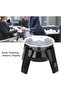 360° Rotating Solar Powered Jewelry Display Stand with LED Light (Black) - 6