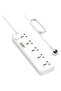 5-Outlet Universal Power Extension Cord with 3 USB Fast-Charge Ports and 2m Cable - 2