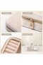Plush Velvet Travel Jewelry Case - Small Travel Jewelry Box for Women (White) - 4