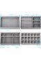 4 Pcs Stackable Velvet Jewelry Tray Organizer Drawer Inserts (Grey) - 3