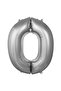Metallic Silver Number Foil Balloon 76 cm - Shiny Number Balloon - Birthday, New Year, Anniversary Decoration - 2