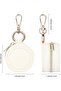 Jewelry Organizer Box with Keychain - Small Travel Ring, Earring & Necklace Case (White) - 3