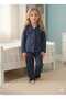 Girl's Dot Detailed Pajama Set - 100% Cotton