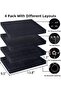 Stackable Velvet Jewelry Trays Organizer (Set of 4, Black) - 5