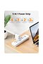 Extension Lead with USB, 3-Way Power Strip, 2 USB Ports, 2M Cable - 3