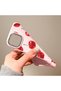 Samsung Galaxy A35 Compatible Shock-Absorbing Camera Protected Pink Silicone Case Cherry Patterned - 4