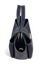 Navy Blue Lock Detailed Soft Textured Multi-Compartment Women's Hand and Crossbody Shoulder Bag - 7