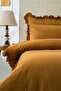 Nina Double Duvet Cover Set 200X220 Mustard (6 Pieces) - 6