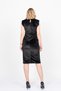 Women's Winter Black Velvet Sculpt Draped Evening Dress Velvet Draped Premium Evening Dress Stylish Daily Casual Dress 50348 - 7