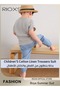 2PCS T-Shirt and Pants Set for Boys & Girls, Short Sleeved Cotton Shirt and Linen-cotton Pants, Fash - 2