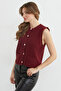Buttoned Pocketed Knitwear Sweater - 8