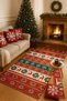 Mosso New Year Themed Pattern Woven Base Vintage Decorative Rug Mosso2013 - 3
