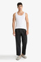 Y9056Azbk27 Black Slim Fit Slim Fit Ribbed Tank Top 2-Pack - 3