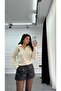 Beige Teddy Bear Embroidered Patterned Knit Sweater Beige - 2