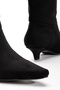 Enola Women's Black Suede Short Feta Heel Boots - 4