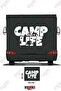 Camp Life Written Tent Patterned Caravan Sticker Coating