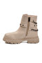 Beige Zippered Children's Boots with Fleece Inside Dante F - 2