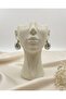 Silver Color Water Drop Form Modern Metal Earrings – Shiny and Minimal Design