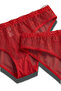 2-Pack Brode Detailed Red Christmas Panties - 2