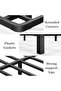 Smart Floating Bed with LED Lights & Charging Station, Metal Platform (200x200cm), No Box Spring - 7