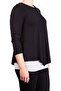 Double Layer Maternity Top, Medium, Black Grey, Piece Of 1 - 2