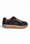 V999060502 Navy Blue Genuine Leather Suede Women's Sports Shoes Sneakers - 4