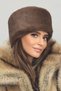 Women's Winter Kalpak Hat Soft Textured Plush Faux Fur Beanie - Mink Dark Brown - 3