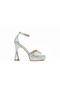 Platform High Heeled Leather Lame Women's Shoes - Plt8188