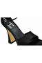 Platform High Heel Black Satin Women's Shoes - Plt8188 - 2