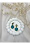 Turquoise Stone Dangle Earrings with Gold Detail – Elegant and Glamorous Design - 3